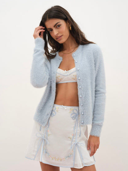 Belinda Cardigan Blue - For Love & Lemons