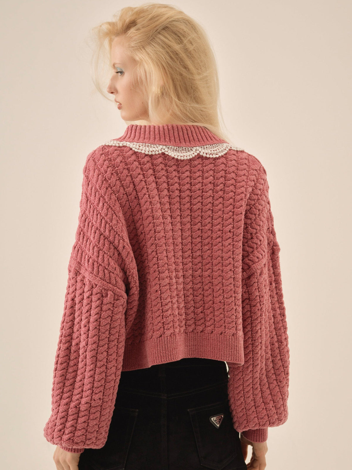Tierra Knit Jacket Dusty Rose - For Love & Lemons