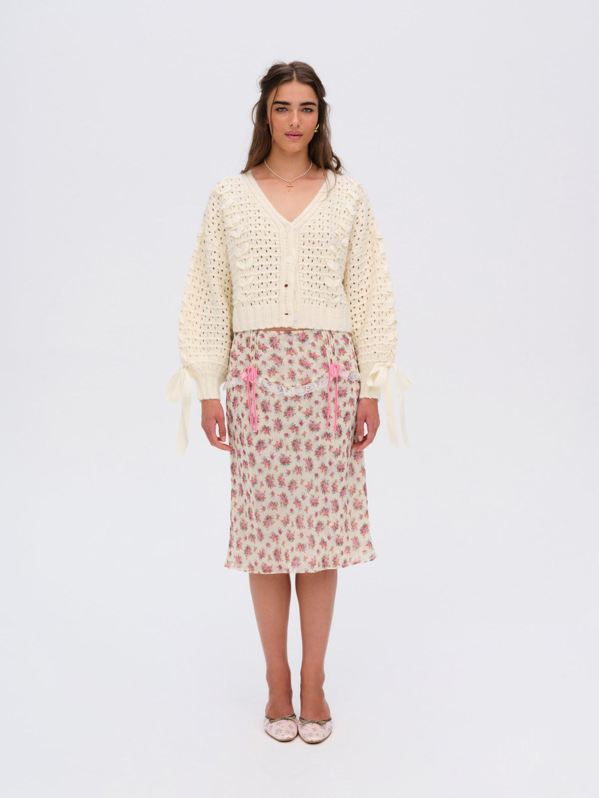 Laurel Oversized Cardigan Cream - For Love & Lemons
