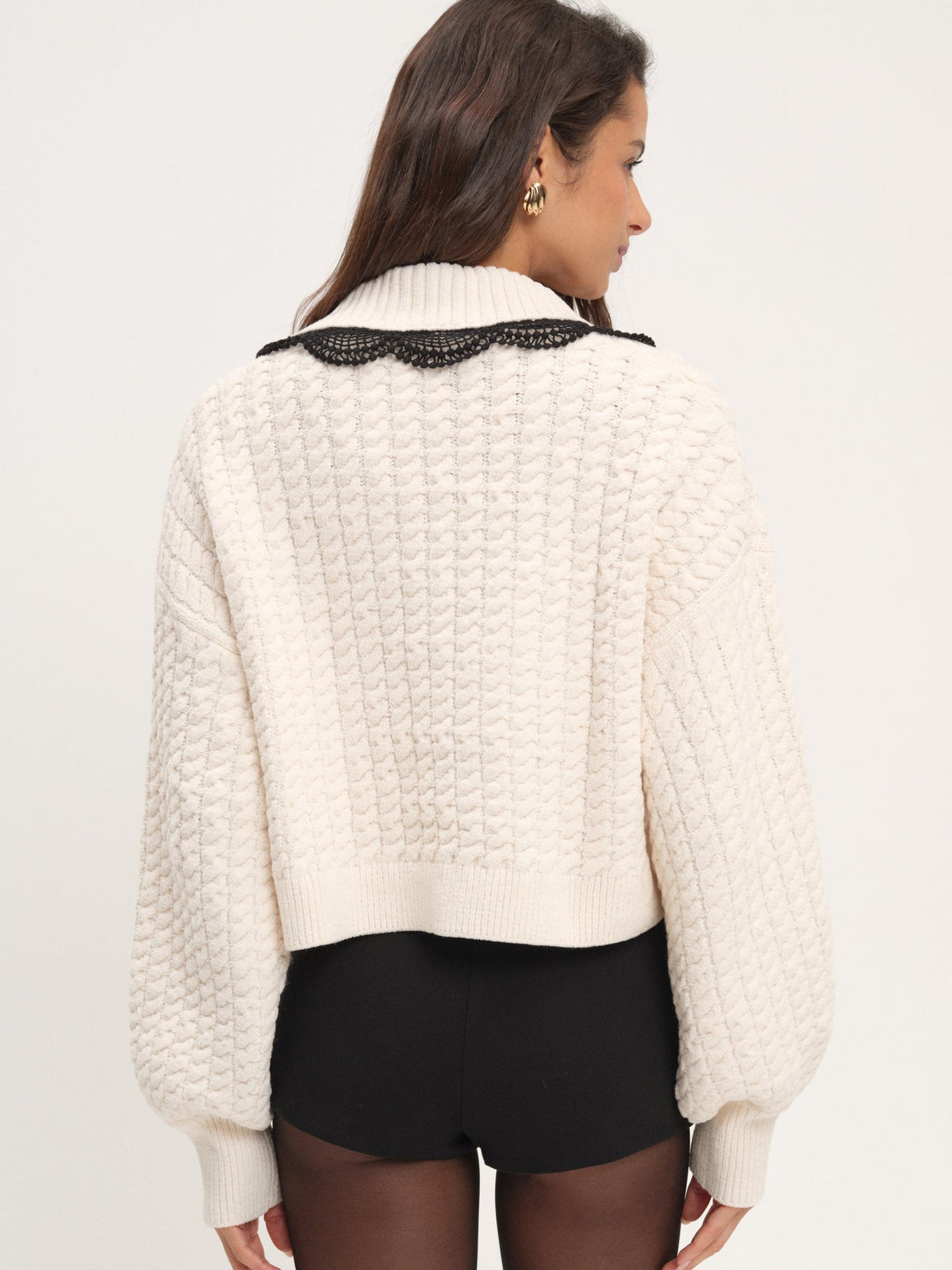 Tierra Knit Jacket Cream - For Love & Lemons