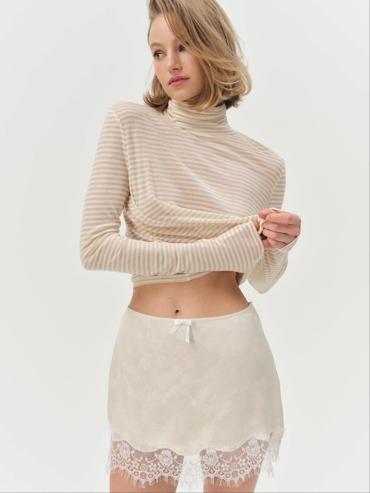 Madalie Slip Skirt Cream - For Love & Lemons
