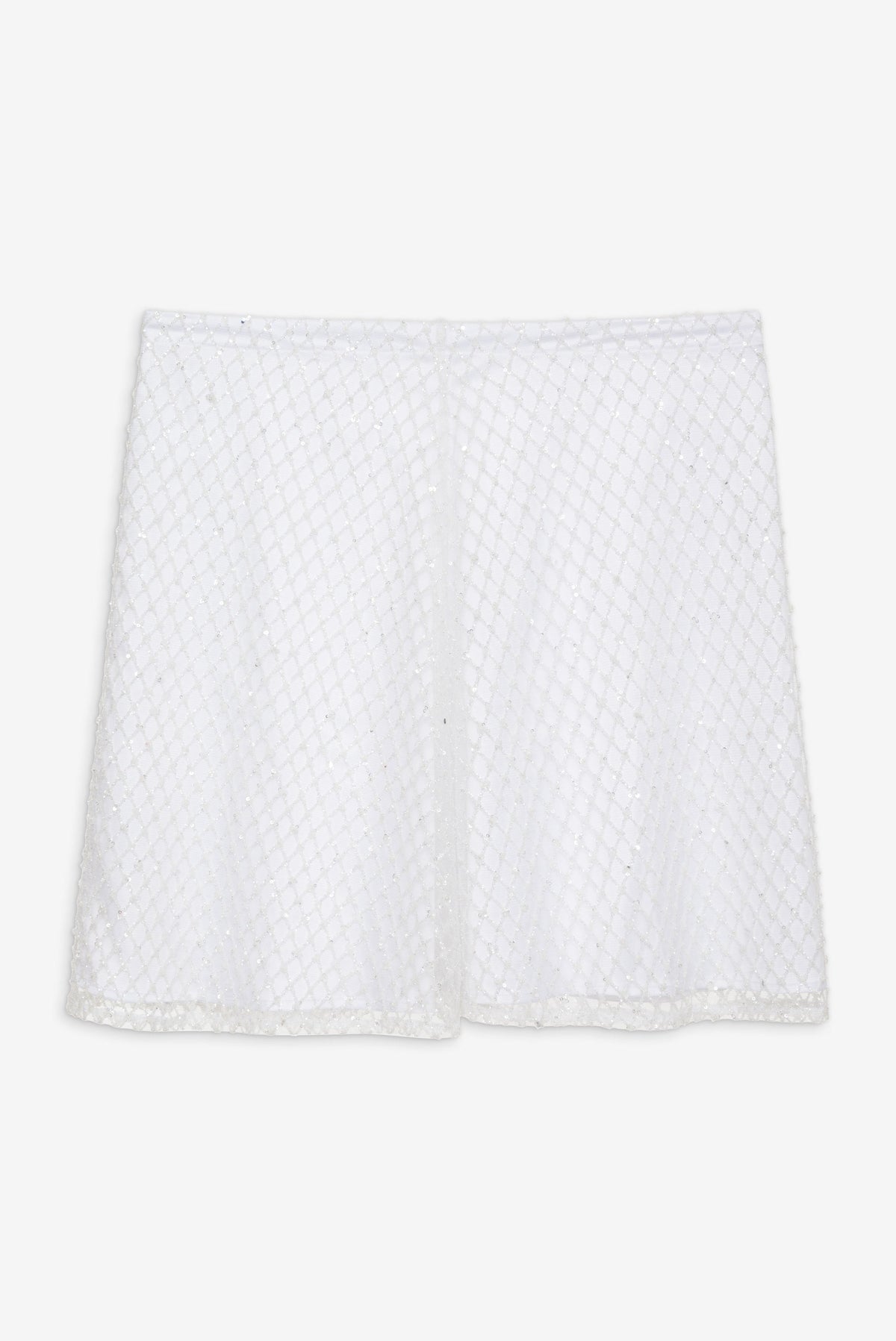 Glitter Grid Mini Skirt White - For Love & Lemons