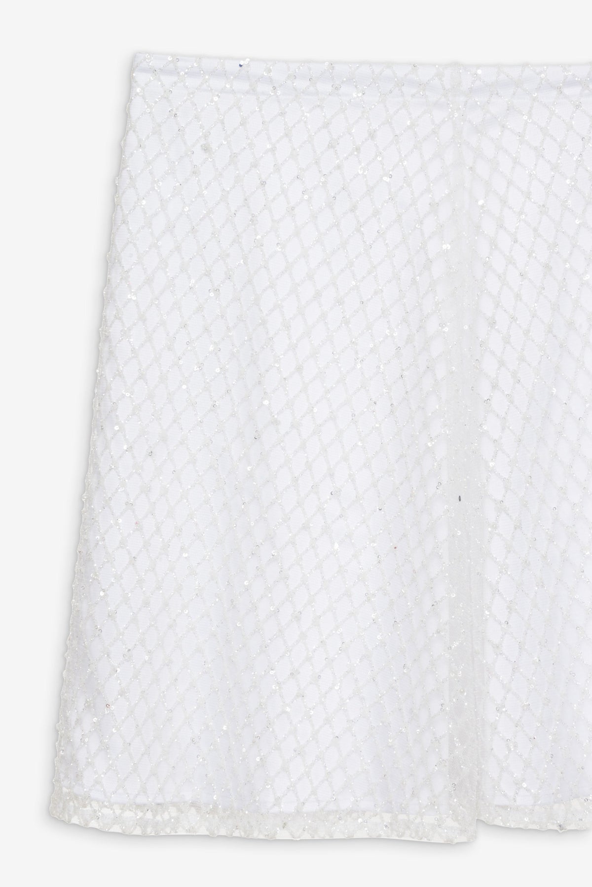Glitter Grid Mini Skirt White - For Love & Lemons