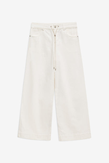 Agnes Denim Pants White - For Love & Lemons