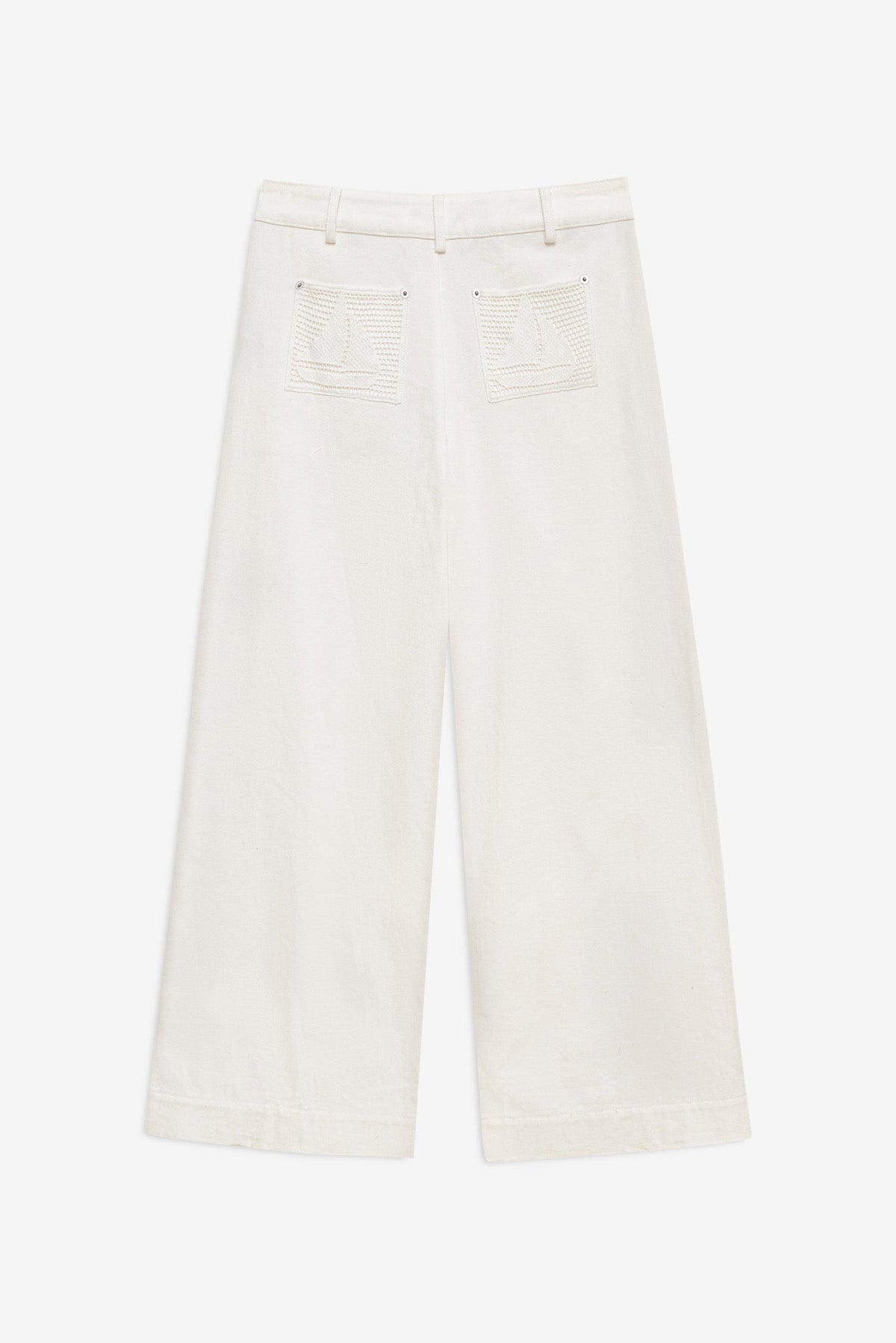 Agnes Denim Pants White - For Love & Lemons