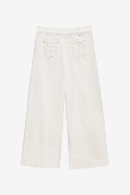 Agnes Denim Pants White - For Love & Lemons