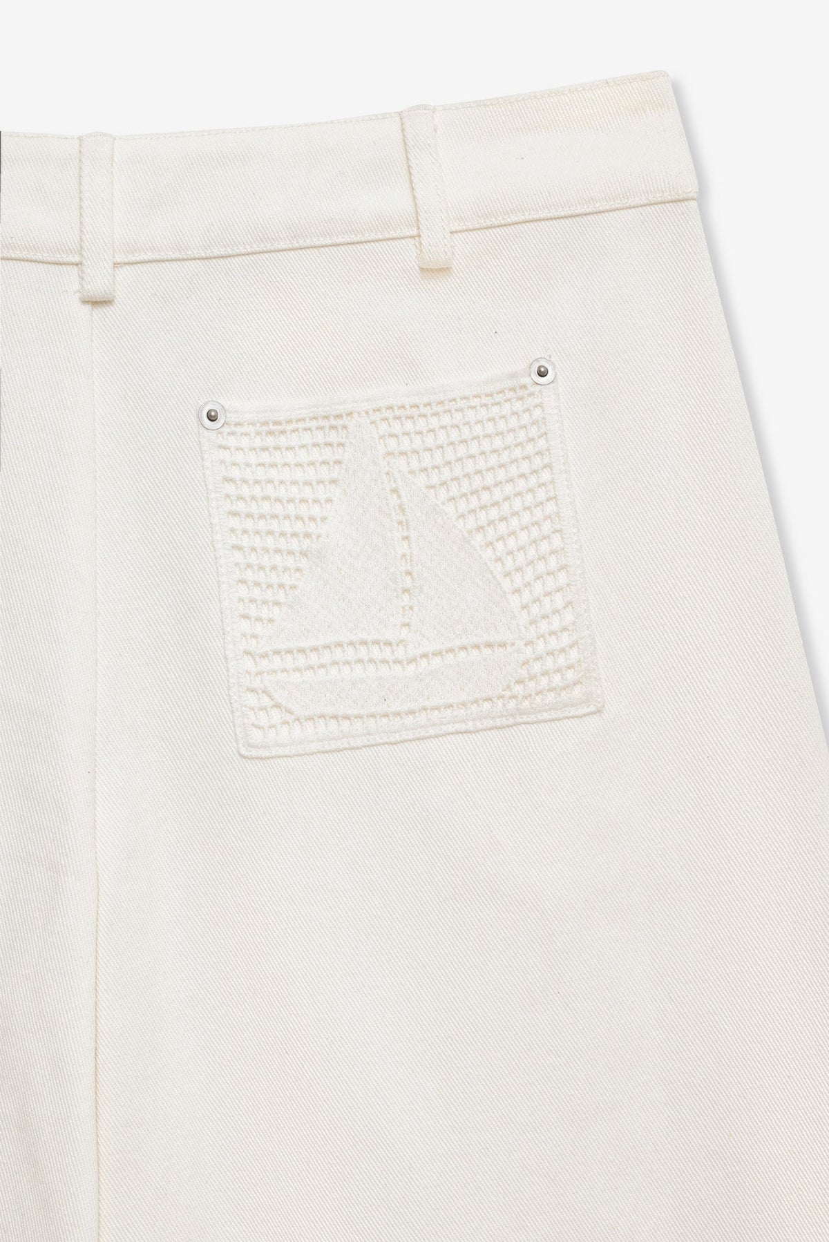 Agnes Denim Pants White - For Love & Lemons