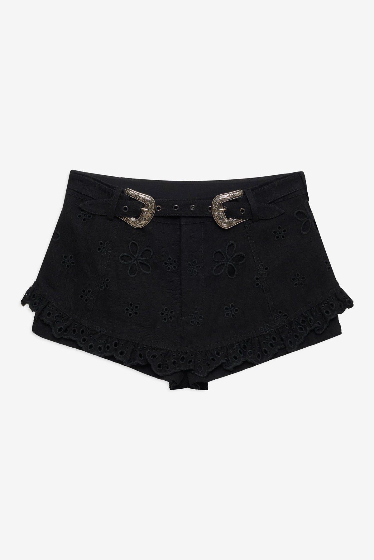 Yasmin Denim Skort Black - For Love & Lemons