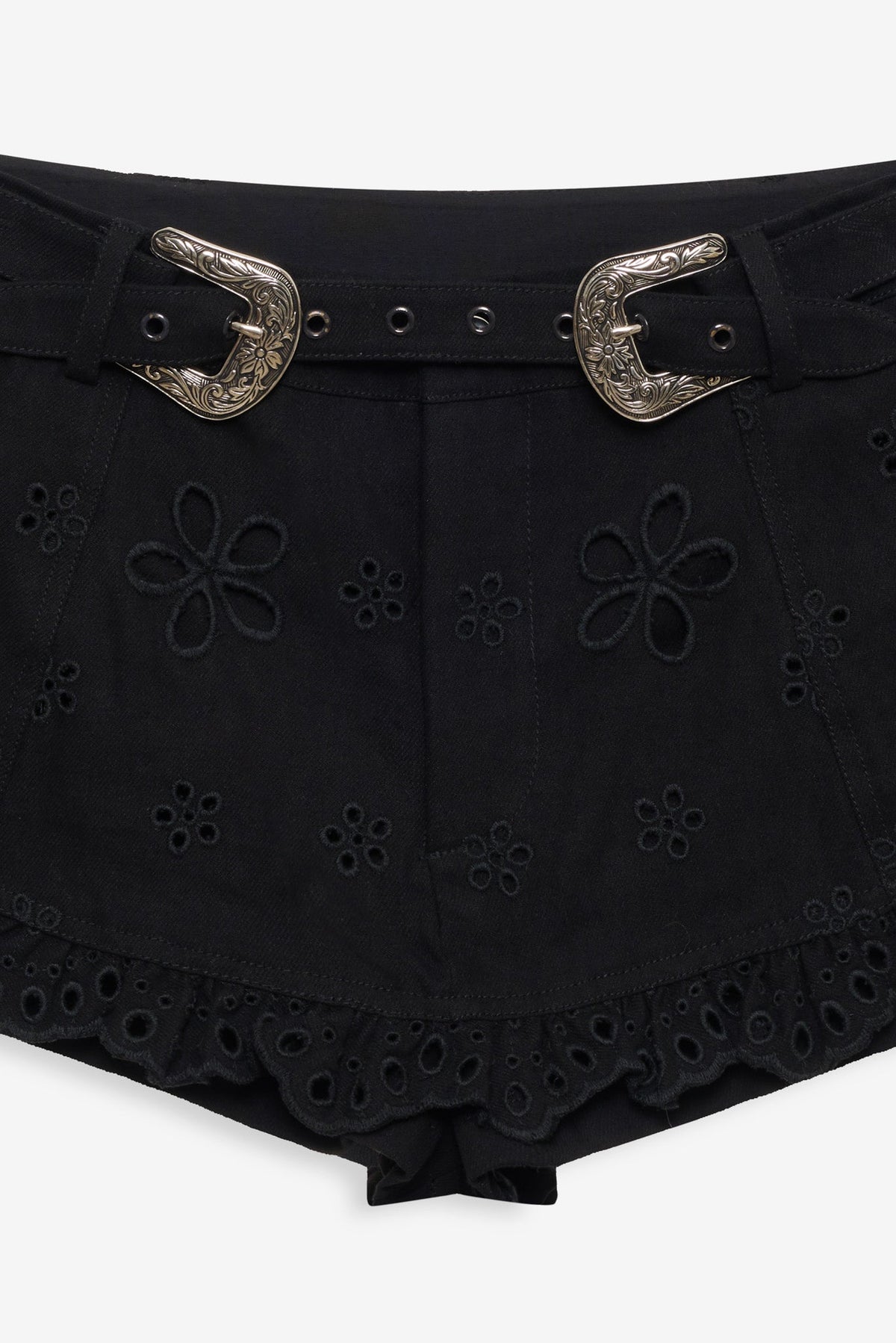 Yasmin Denim Skort Black - For Love & Lemons