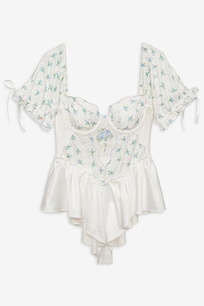 Budding Blossom Sleep Romper White - For Love & Lemons