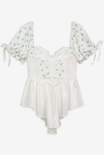 Budding Blossom Sleep Romper White - For Love & Lemons