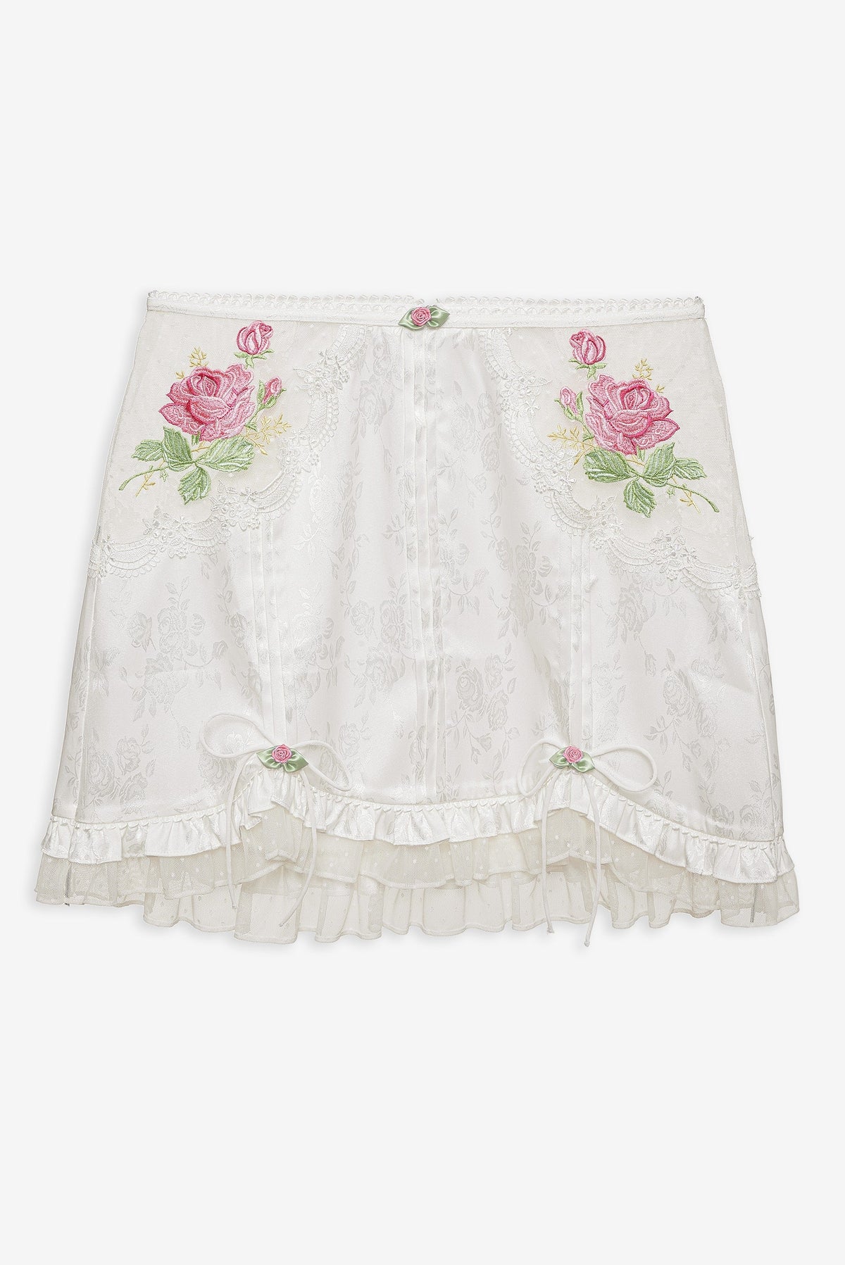 Heirloom Rose Slip Skirt White - For Love & Lemons