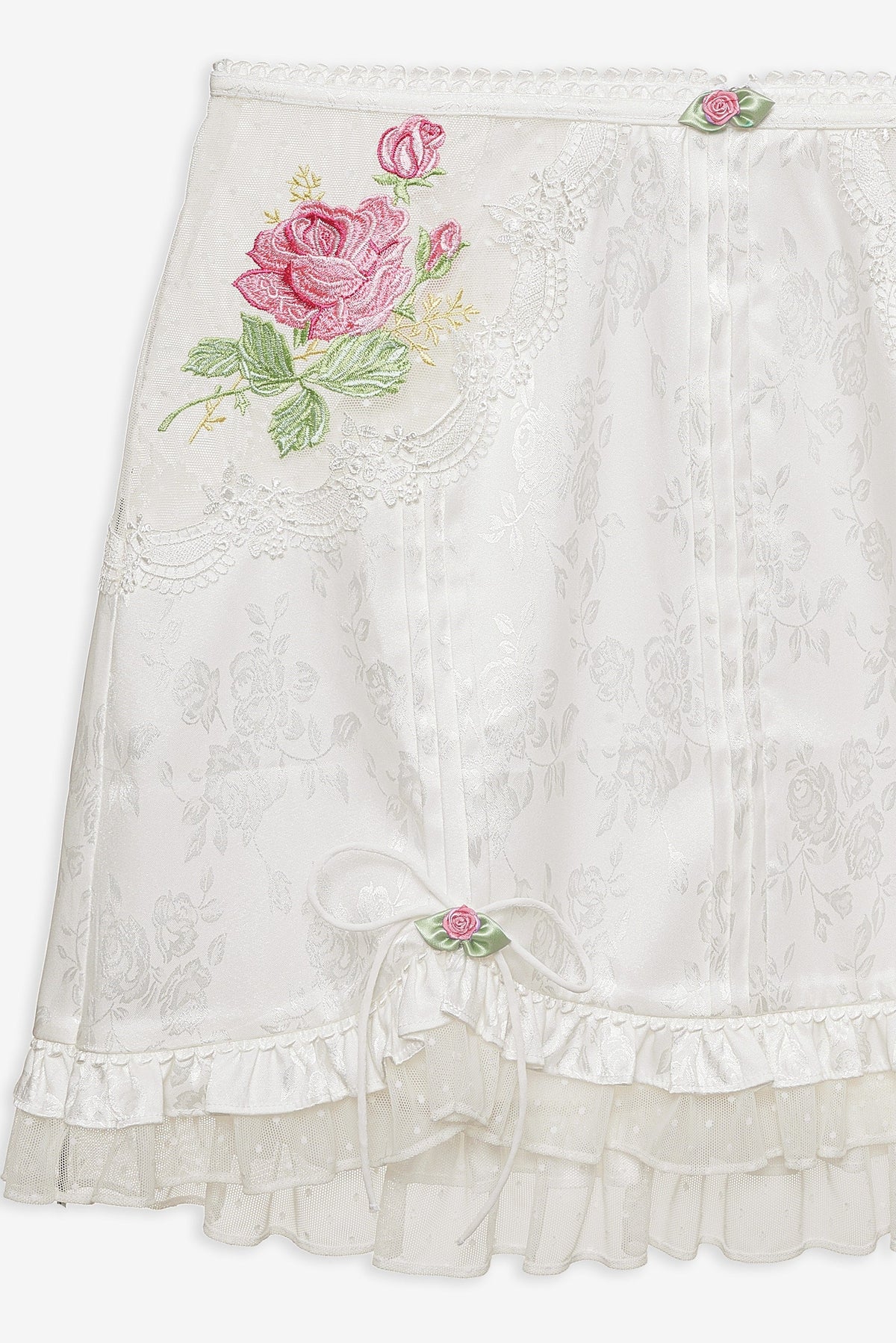 Heirloom Rose Slip Skirt White - For Love & Lemons