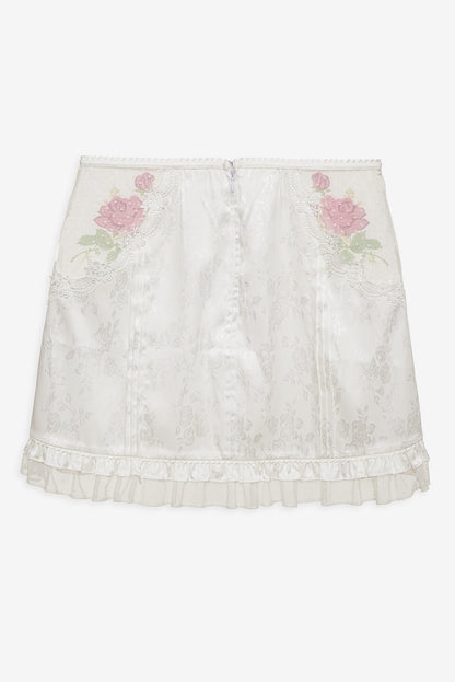 Heirloom Rose Slip Skirt White - For Love & Lemons