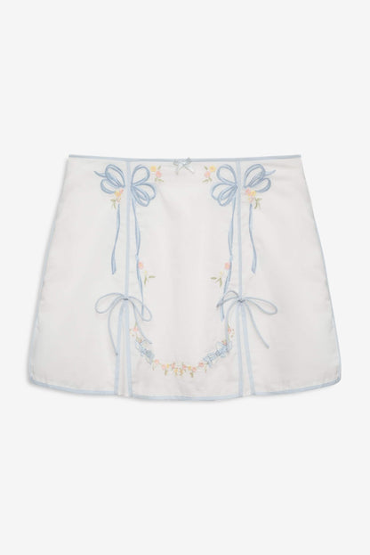 Baby Bows Skirt White - For Love & Lemons