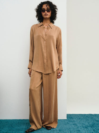 Clarabell Wide-Leg Pant CAMEL - For Love & Lemons