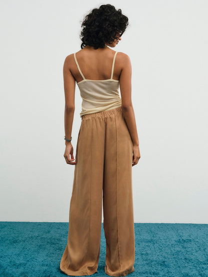 Clarabell Wide-Leg Pant CAMEL - For Love & Lemons