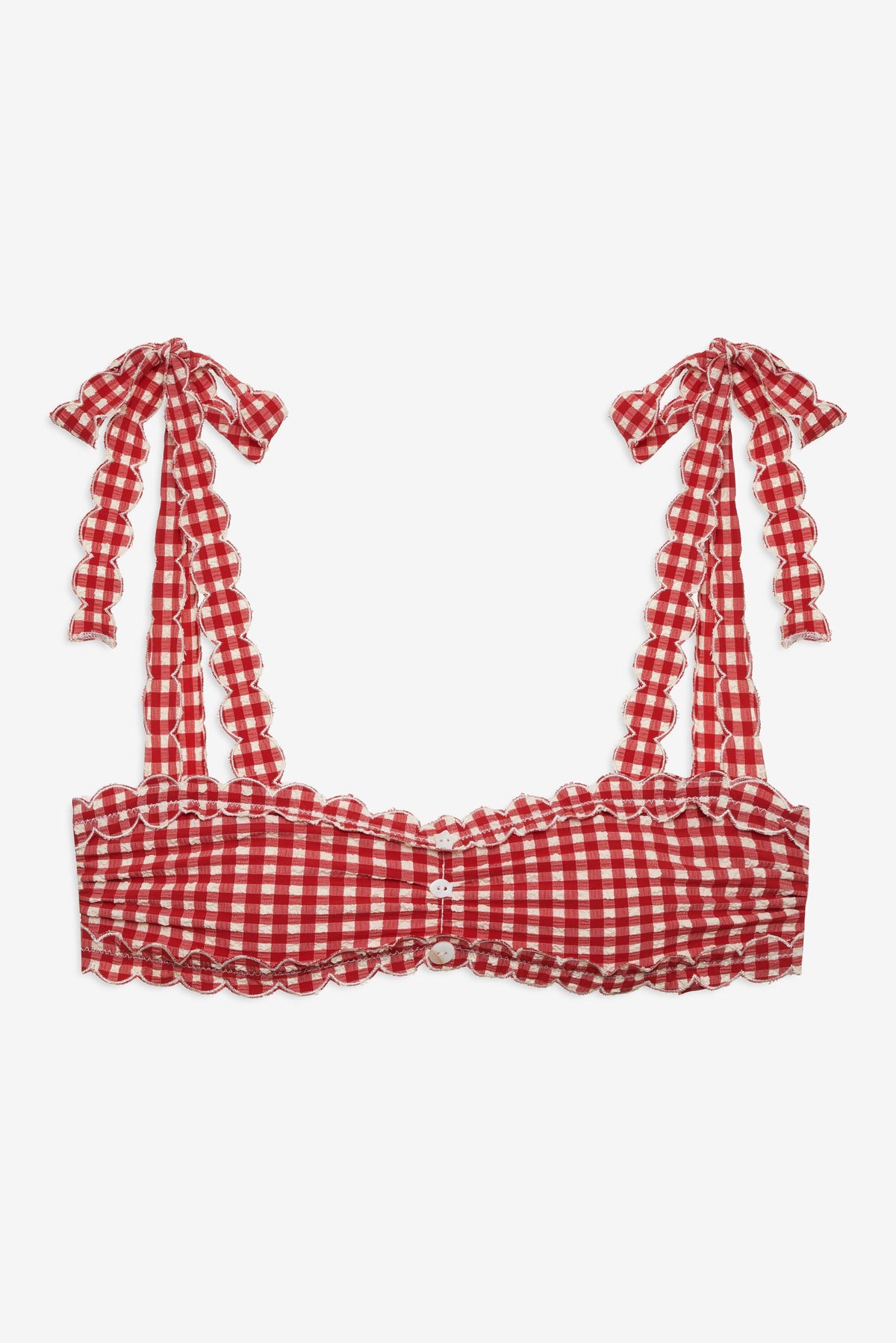 Alison Bandeau Bikini Top Red - For Love & Lemons