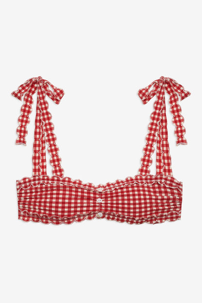 Alison Bandeau Bikini Top Red - For Love & Lemons