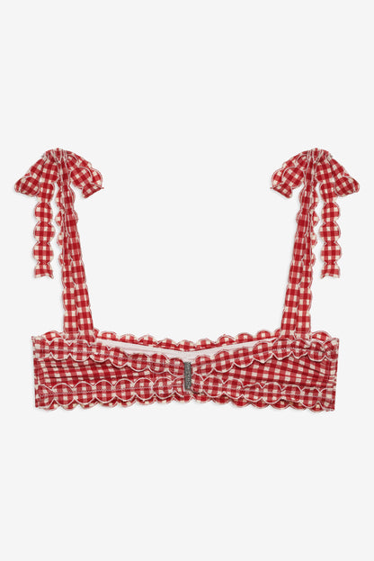 Alison Bandeau Bikini Top Red - For Love & Lemons