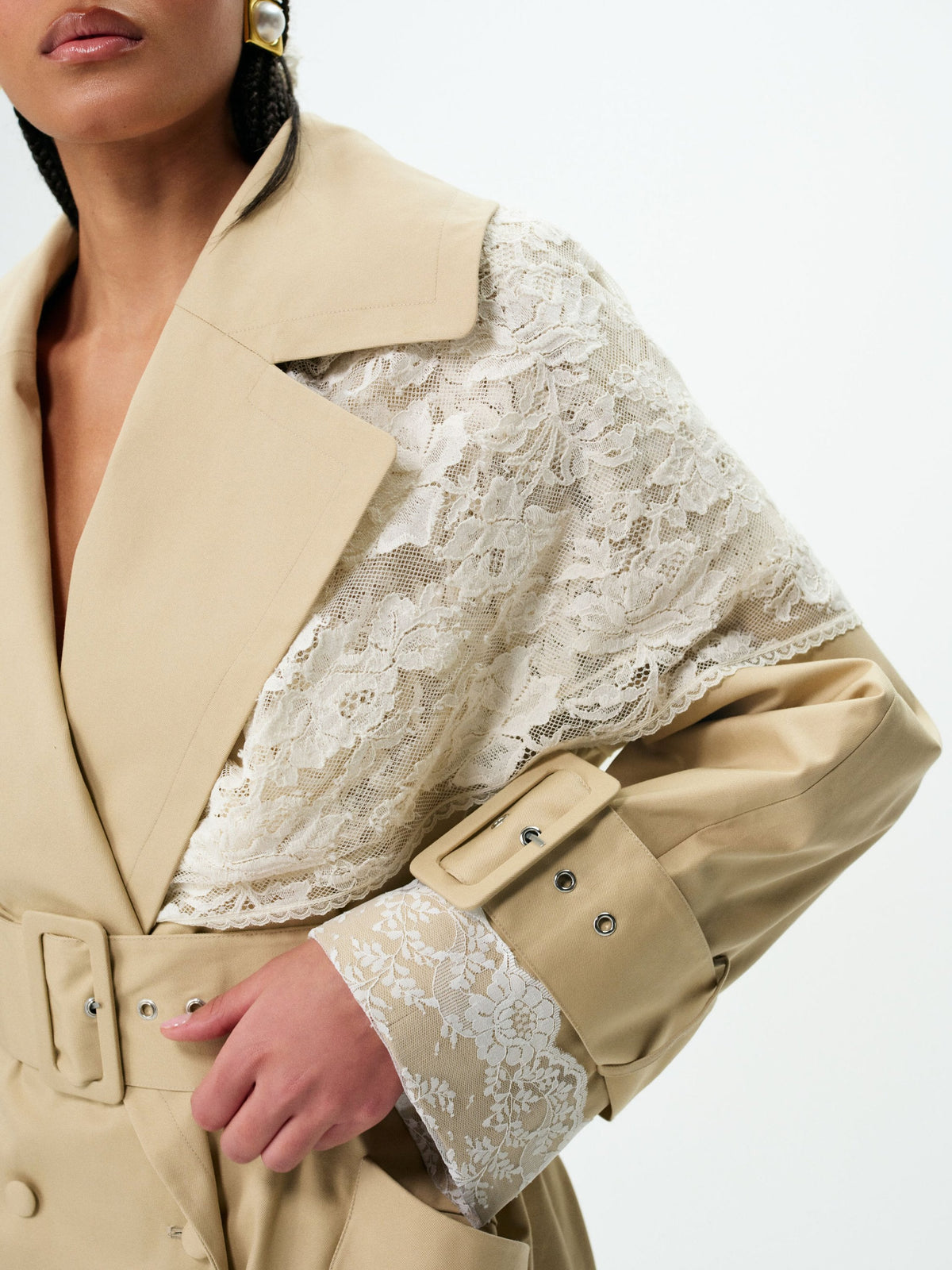 Maru Oversized Trench Coat Tan - For Love & Lemons