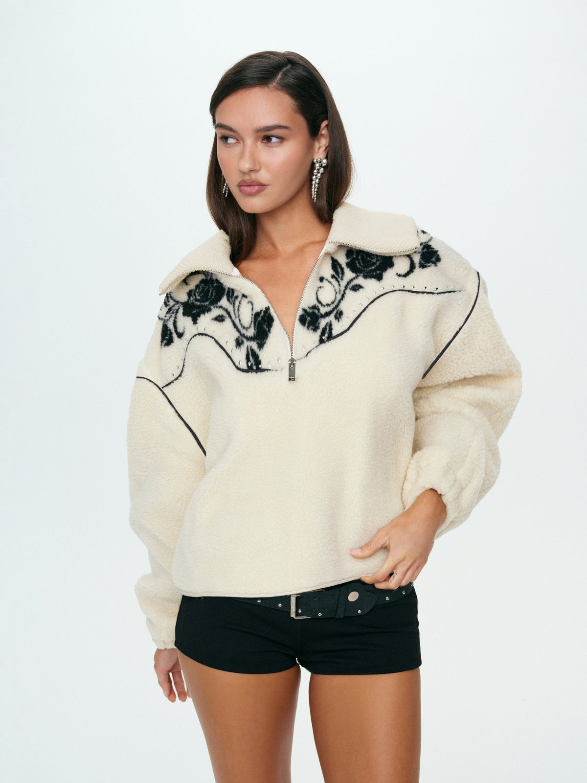 Western Floral Sherpa Cream - For Love & Lemons