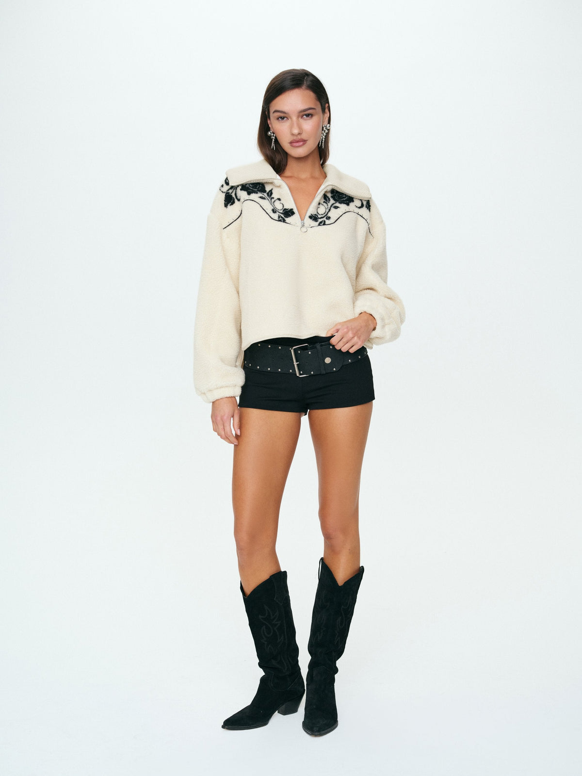 Western Floral Sherpa Cream - For Love & Lemons