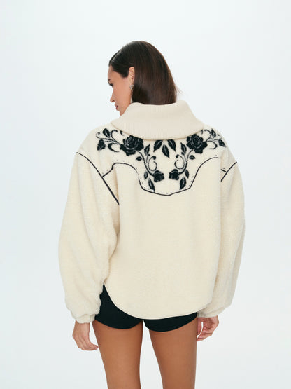 Western Floral Sherpa Cream - For Love & Lemons