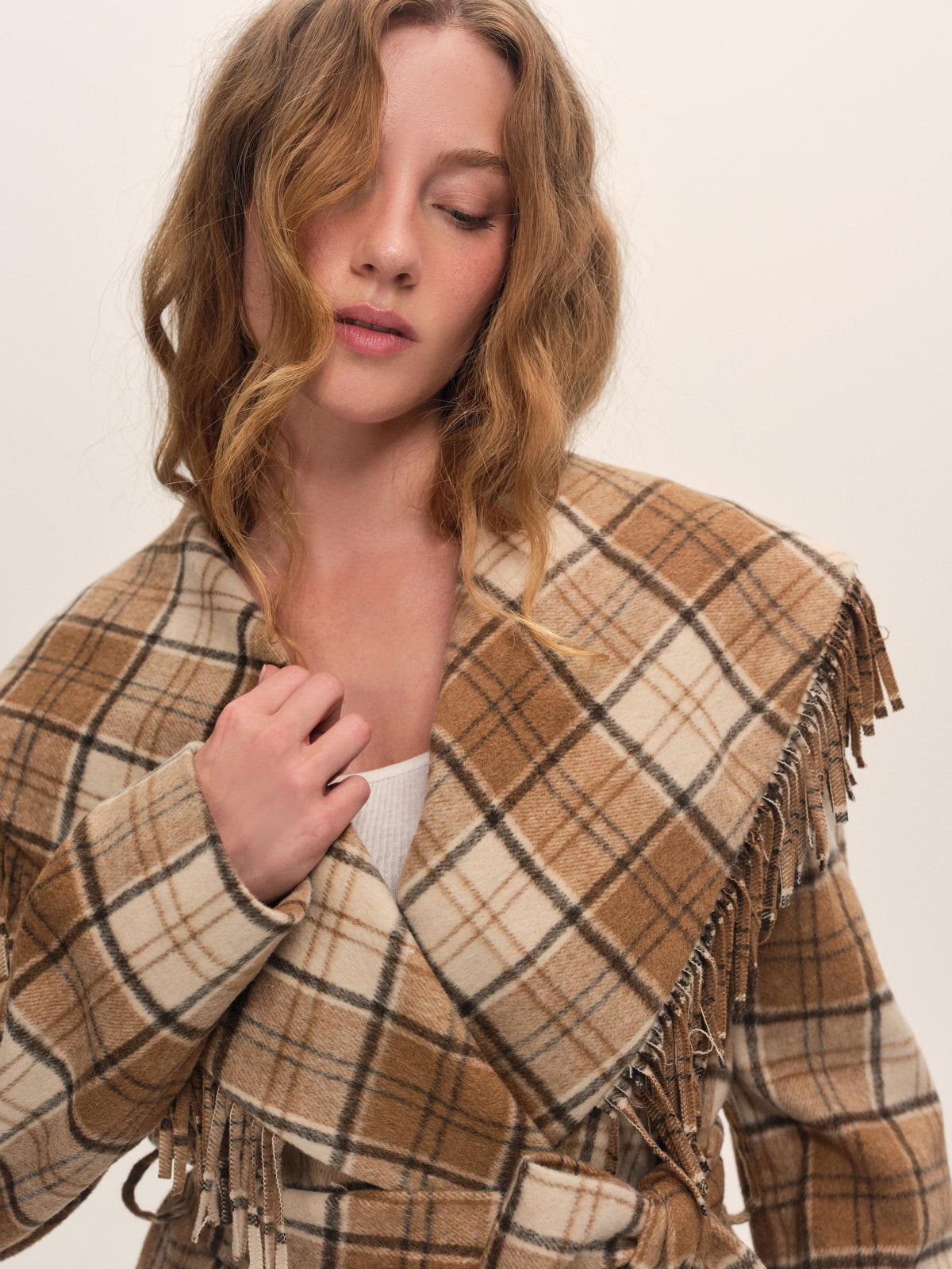 Coco Plaid Coat Brown - For Love & Lemons