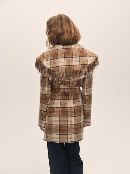 Coco Plaid Coat Brown - For Love & Lemons