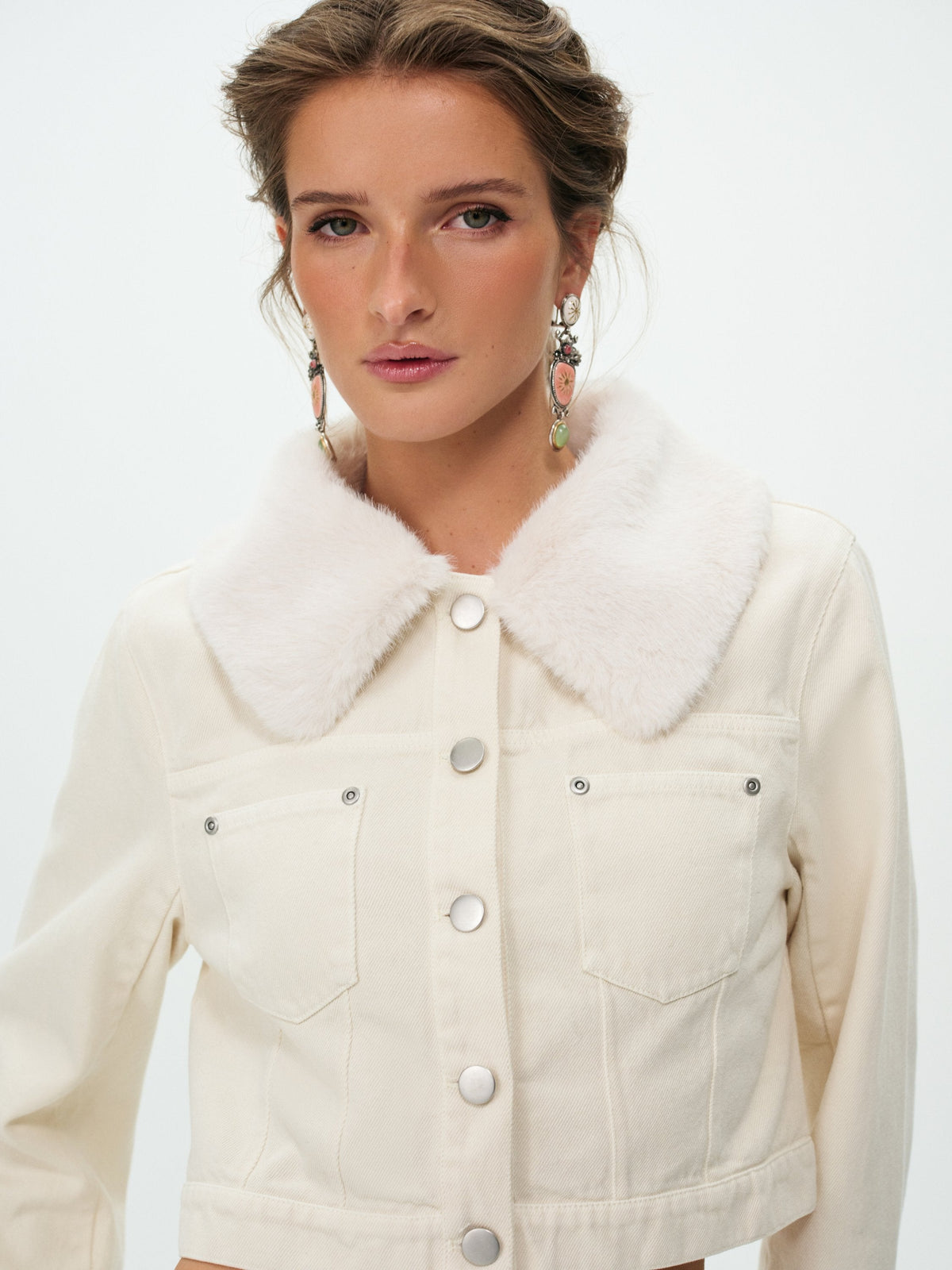 Michelle Denim Jacket Tan - For Love & Lemons
