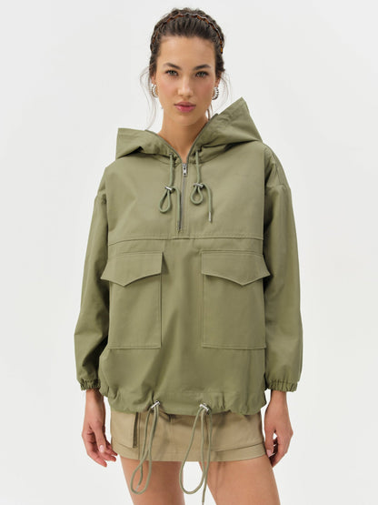 Alessia Pullover Jacket Green - For Love & Lemons