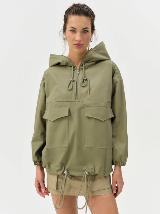 Alessia Pullover Jacket Green - For Love & Lemons