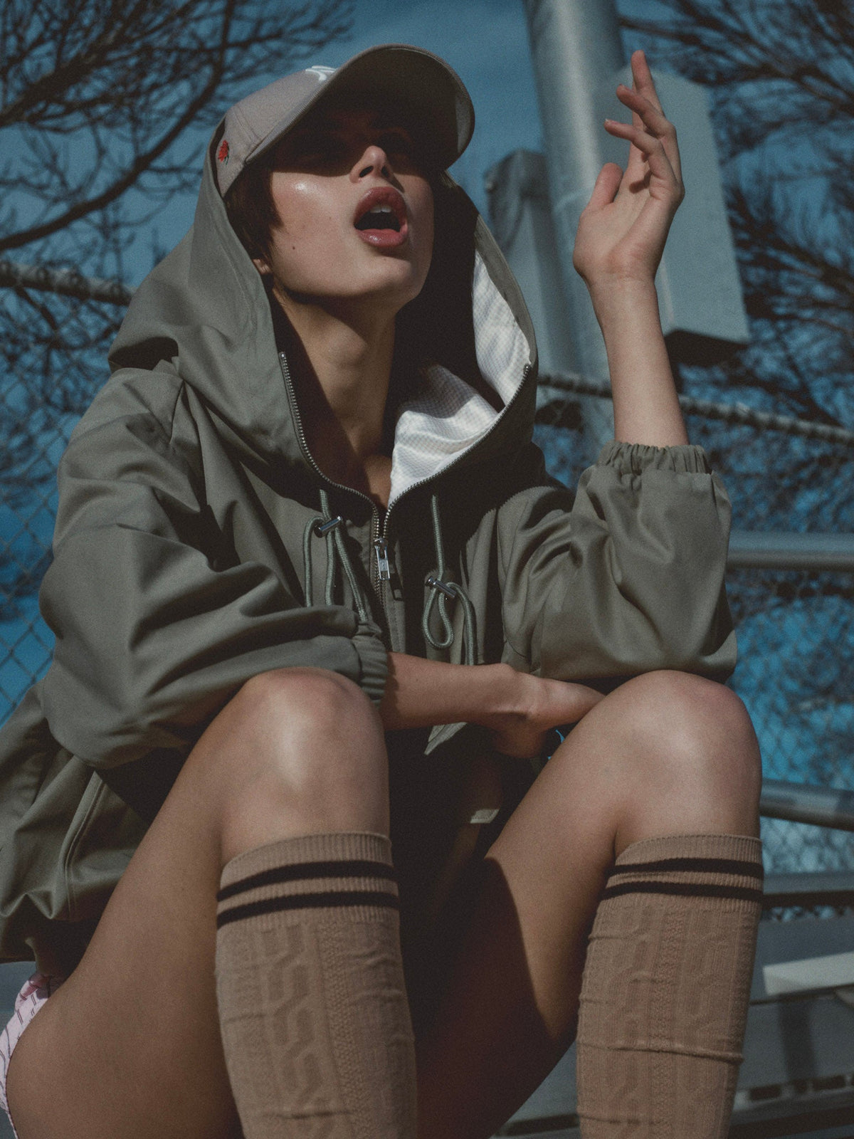 Alessia Pullover Jacket Green - For Love & Lemons