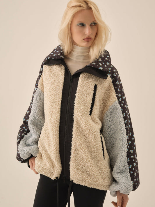 Maisie Collared Jacket Blue - For Love & Lemons