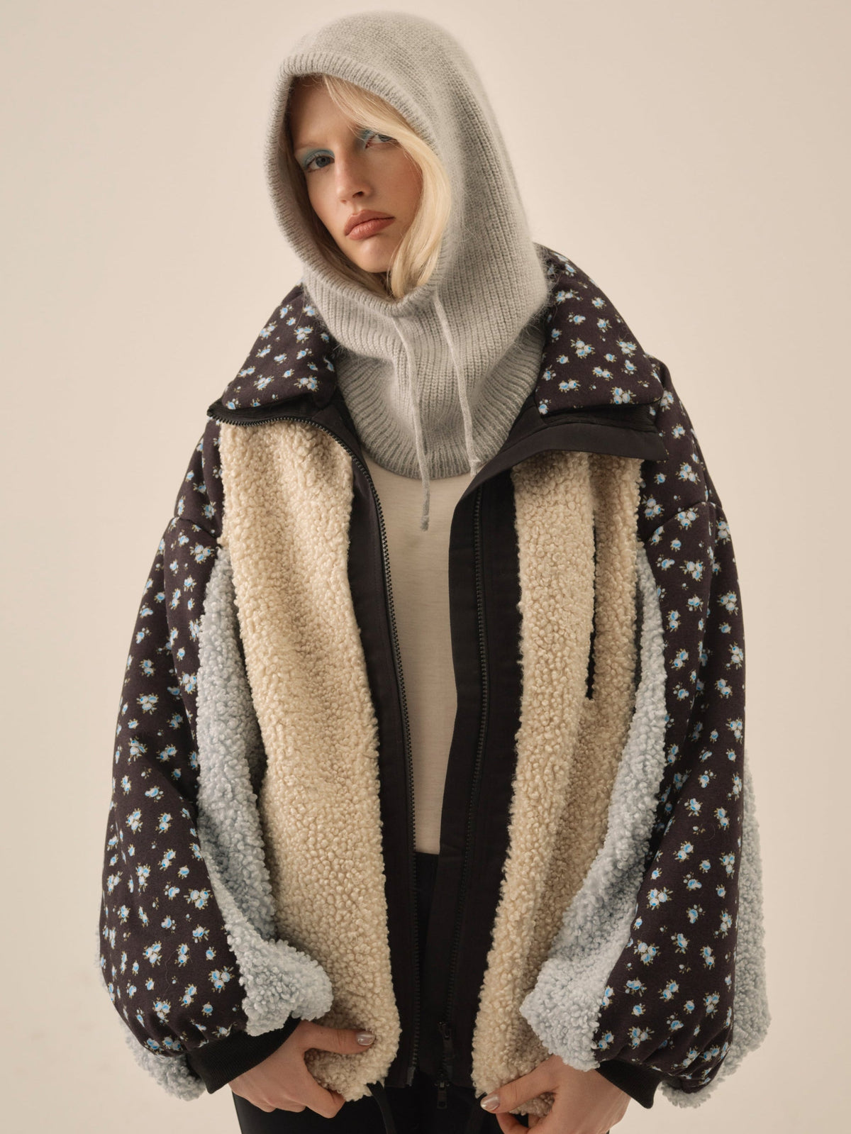 Maisie Collared Jacket Blue - For Love & Lemons