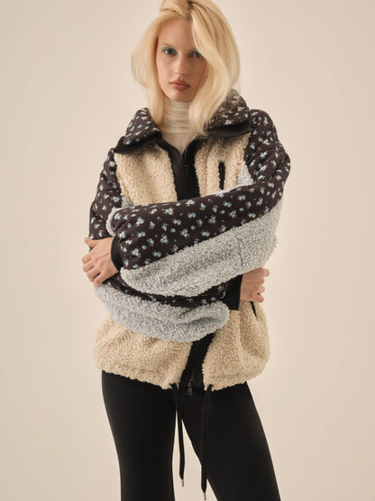 Maisie Collared Jacket Blue - For Love & Lemons