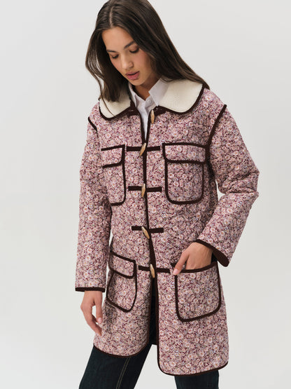 Marlene Floral Chore Coat Purple - For Love & Lemons
