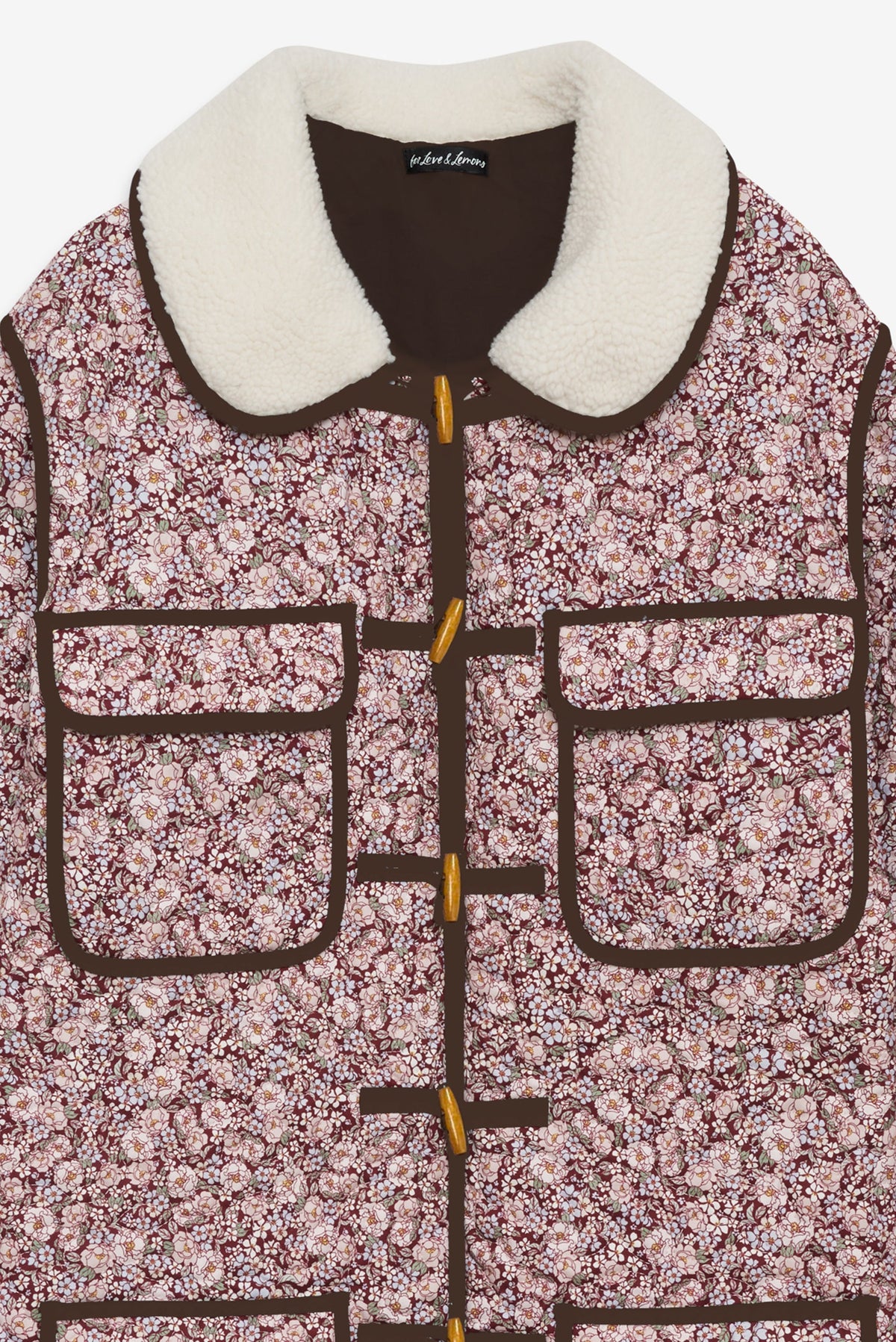 Marlene Floral Chore Coat Purple - For Love & Lemons