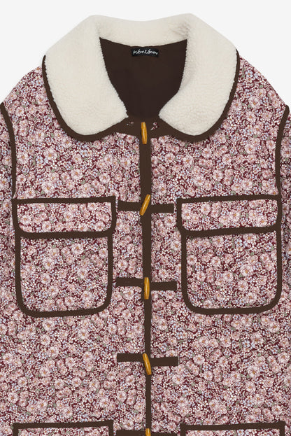 Marlene Floral Chore Coat Purple - For Love & Lemons