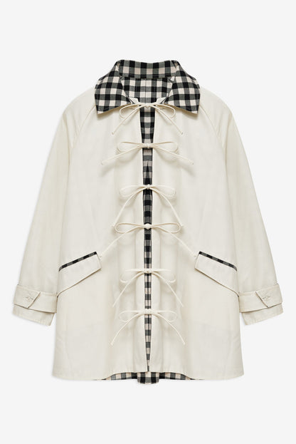 Tiana Reversible Trench Coat Cream - For Love & Lemons