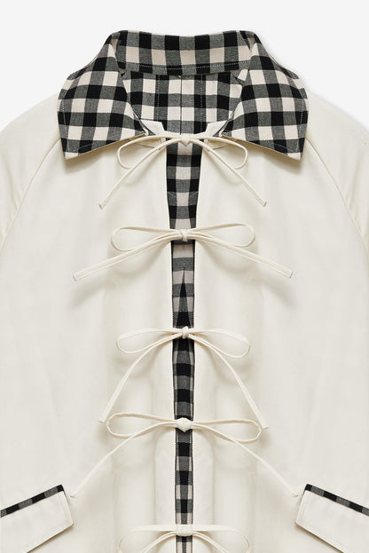 Tiana Reversible Trench Coat Cream - For Love & Lemons