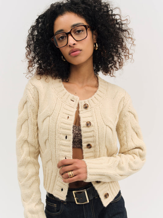 Regina Cardigan Tan - For Love & Lemons