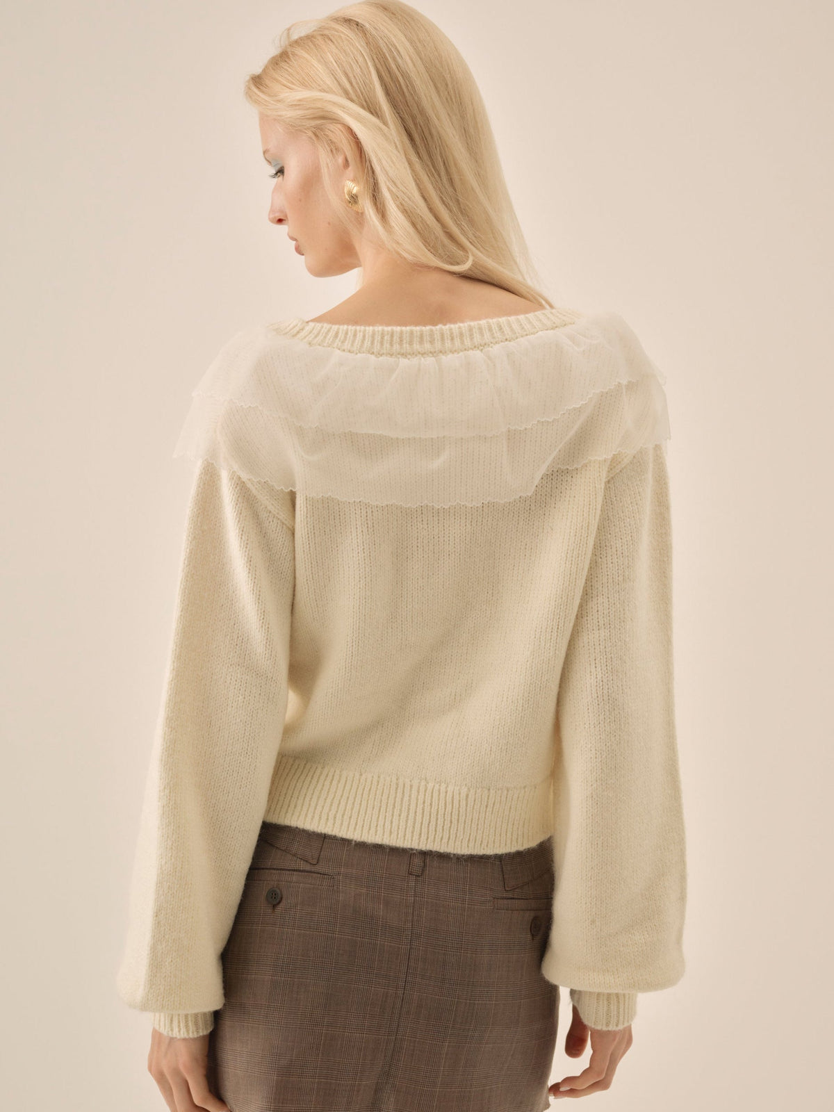 Aster Knit Cardigan Cream - For Love & Lemons