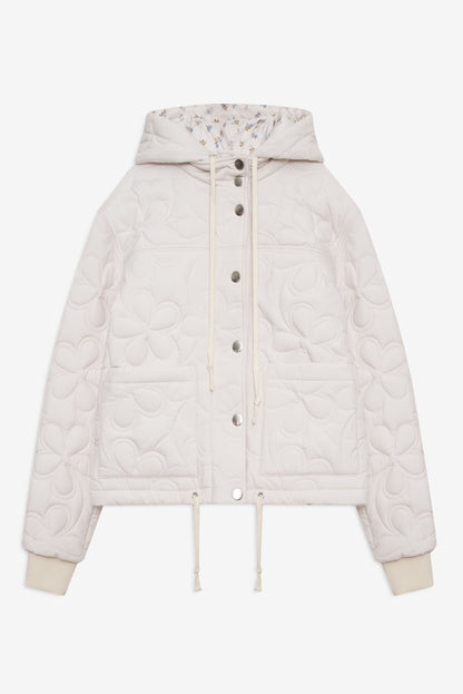 Isabel Quilted Puffer Jacket Cream - For Love & Lemons