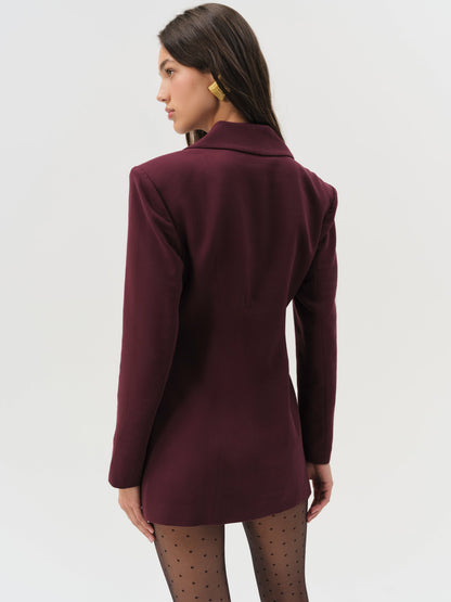 Selena Blazer Burgundy - For Love & Lemons