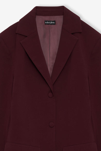 Selena Blazer Burgundy - For Love & Lemons