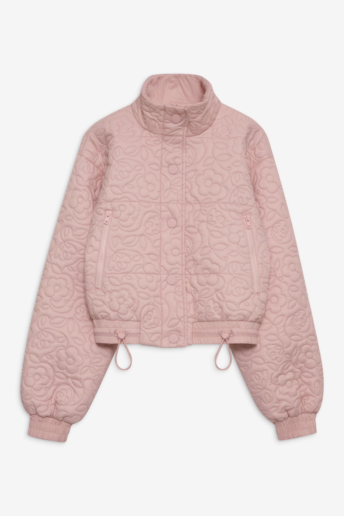 Rylee Cropped Puffer Coat Pink - For Love & Lemons