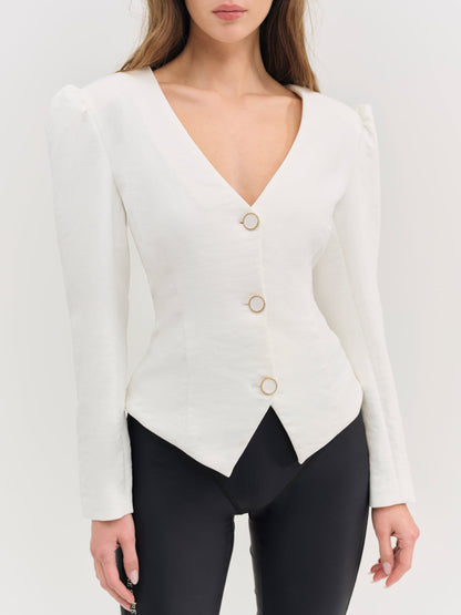 Kristen Blazer Cream - For Love & Lemons