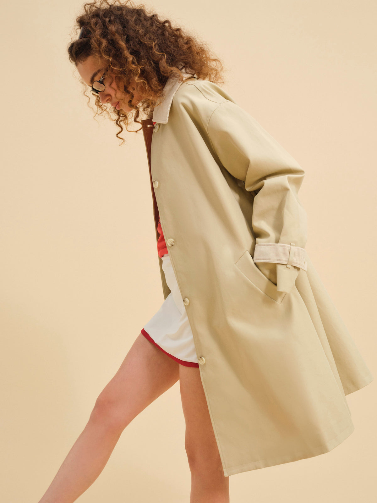 Gabardine Trench Coat CAMEL - For Love & Lemons